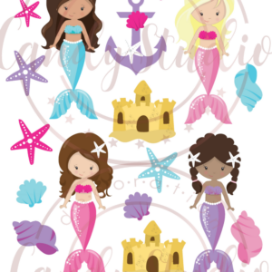 Meereszauber - Essbarer Ausdruck mit Meerjungfrauen und Muscheln