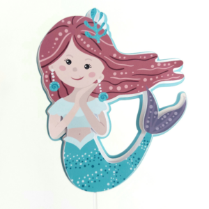 Papier-Cake Topper - Zauberhafte Meerjungfrau