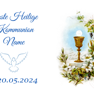Essbarer Tortenaufleger für die Erstkommunion - Personalisiert