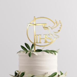 Cake Topper Taube für die Kommunion aus Acryl oder Holz