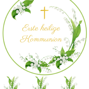 Essbarer Ausdruck für die Kommunion mit Maiglöckchenmotiv