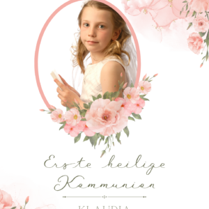 Personalisierbarer Essbarer Tortenaufleger Kommunion mit Foto