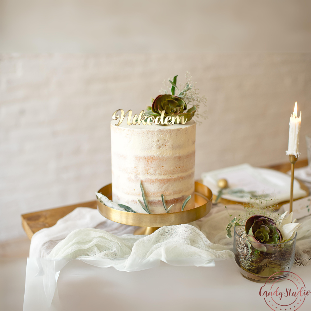 Personalisierter Cake Topper Name + Zahl mit Kaligrafie-Schrift – Bild 4