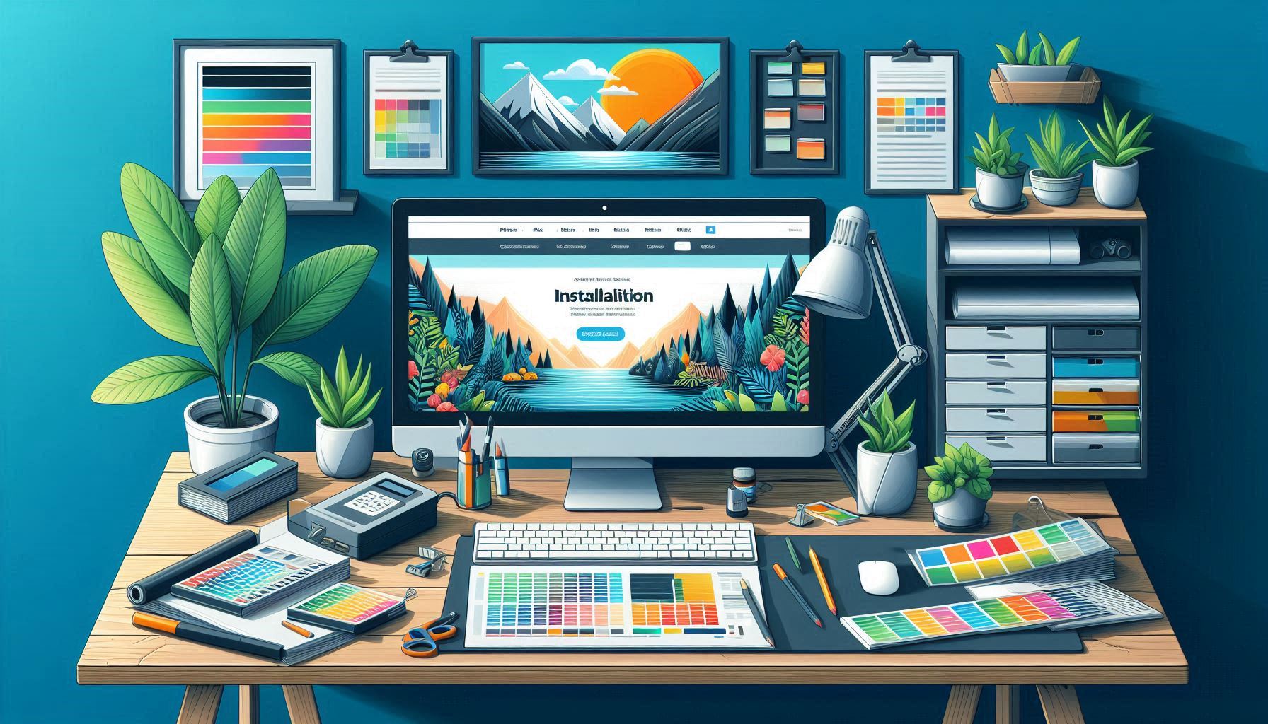 Installation Printshop Website Template With Online Design Package