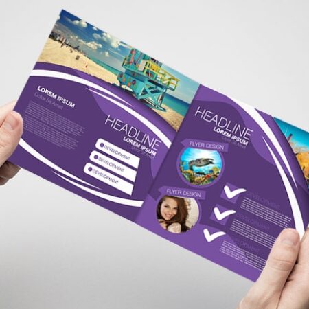 148mm Square Folded Flyers & Leaflets