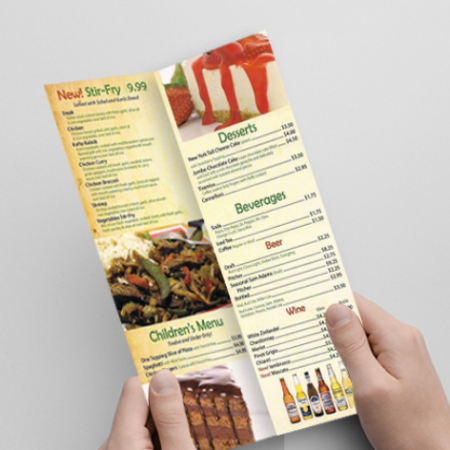 A4 Slim Folded Menus