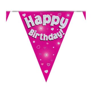HAPPY BIRTHDAY PINK BUNTING