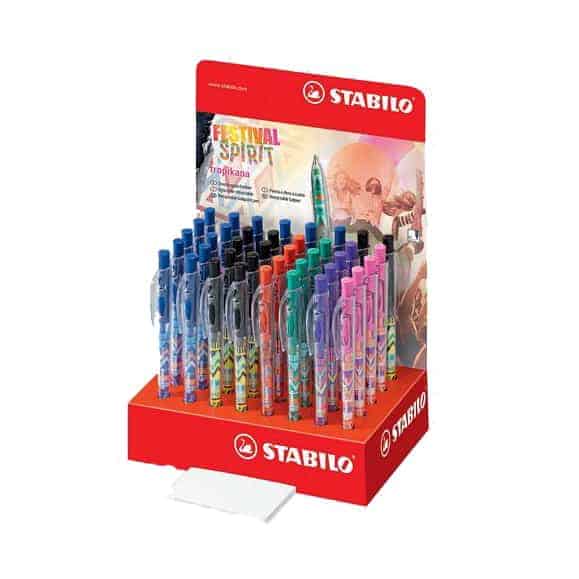 STATIONERY STABILO RETRACTABLE BALLPEN BLACK