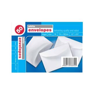 WHITE GUMMED ENVELOPES C6