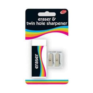 STATIONERY ERASER & TWIN HOLE SHARPENER