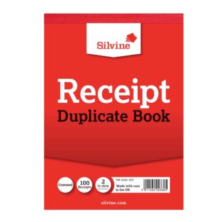 SILVINE RECEIPT BOOK