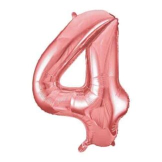 GIANT No.4 ROSE-GOLD BALLOON